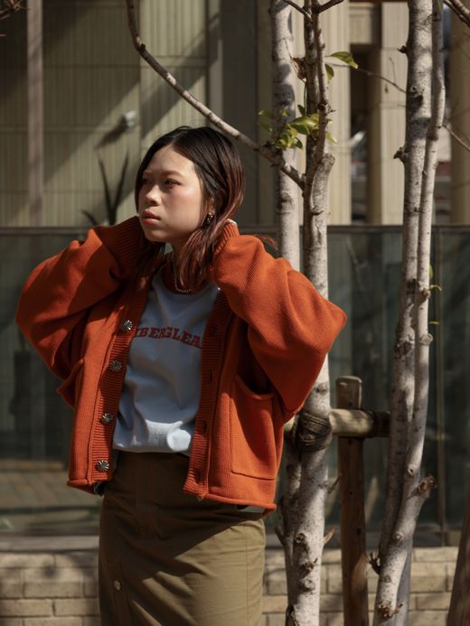 AMBERGLEAM CONCHO KNIT CARDIGAN / 2colors