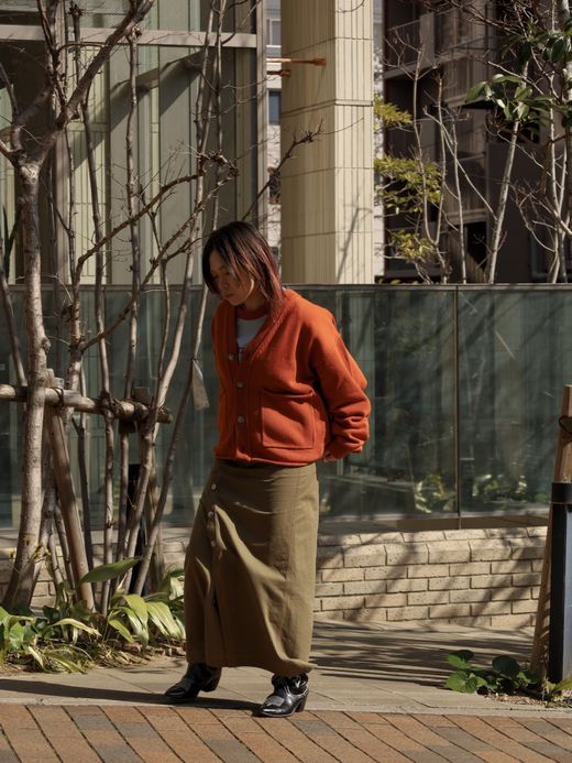 AMBERGLEAM CONCHO KNIT CARDIGAN / 2colors