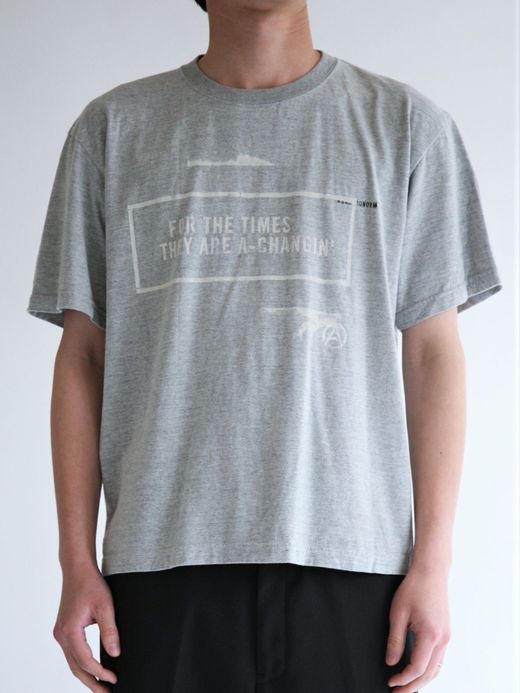ANACHRONORM AN136 / STENCIL S/S T SHIRTS #2 / HEATHER GRAY