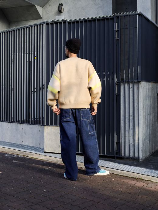 AMBERGLEAM STAR JAGUARD SWEATER / Vanilla