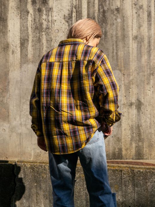 fulton OWN WAY BIG SHIRTS (HEAVY NEL) / Yellow check