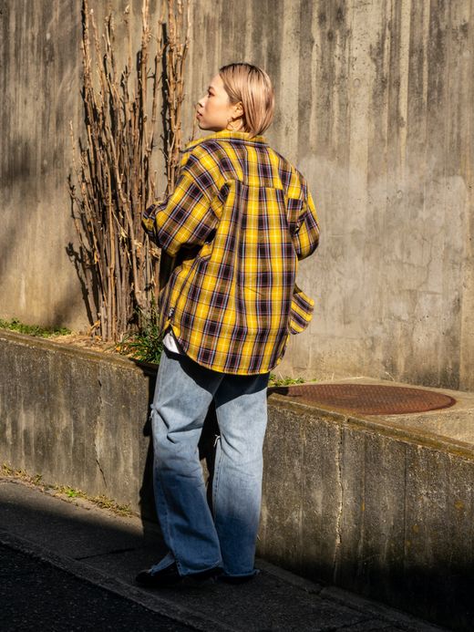 fulton OWN WAY BIG SHIRTS (HEAVY NEL) / Yellow check