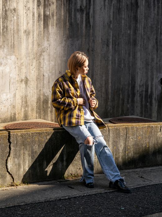 fulton OWN WAY BIG SHIRTS (HEAVY NEL) / Yellow check
