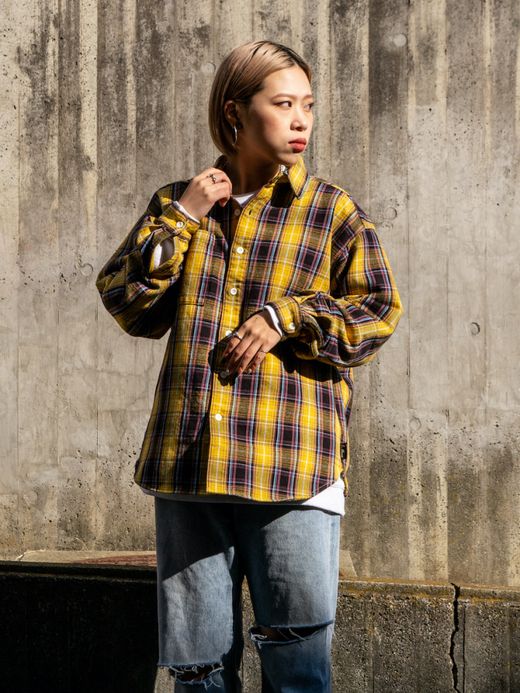 fulton OWN WAY BIG SHIRTS (HEAVY NEL) / Yellow check