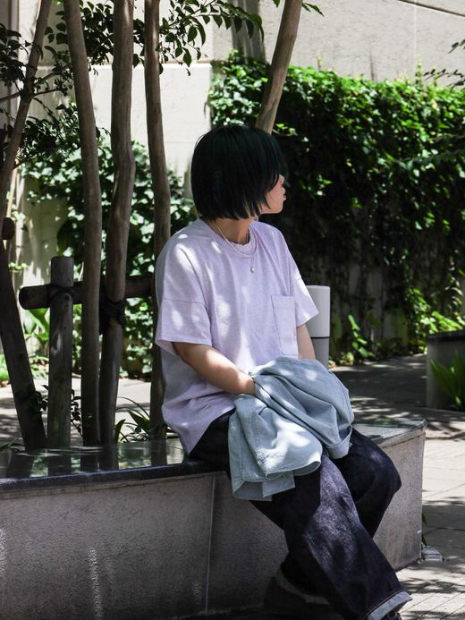 remilla ハングポケットTee / ホワイト杢