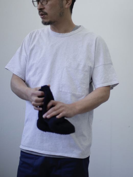 remilla ハングポケットTee / ホワイト杢