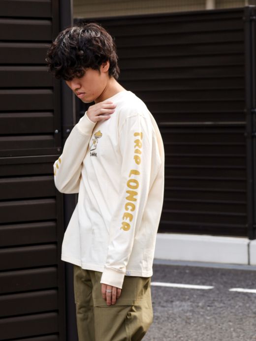 ROARK REVIVAL "TRIP LONGER" L/S TEE / Natural