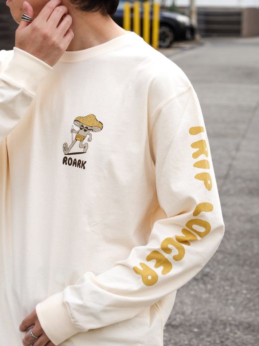 ROARK REVIVAL "TRIP LONGER" L/S TEE / Natural