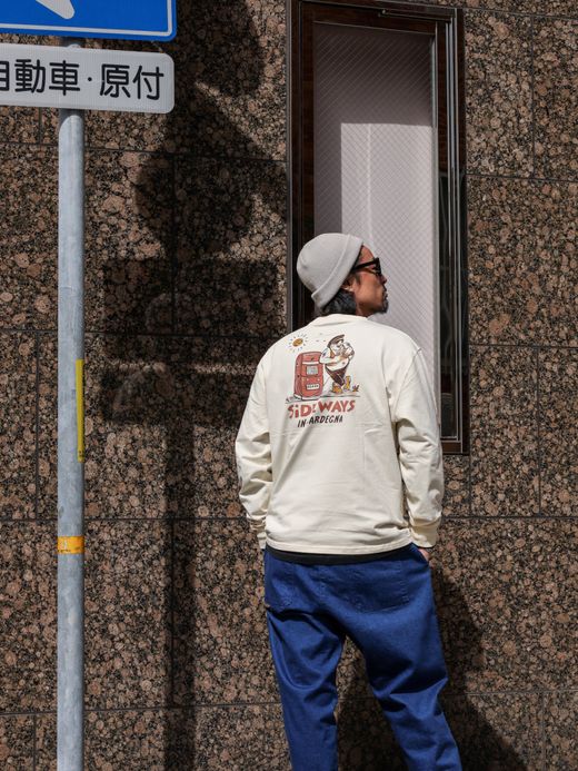 ROARK REVIVAL "SIDEWAYS IN SARDEGNA" L/S TEE / Natural
