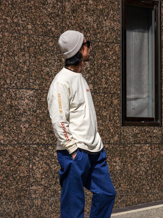 ROARK REVIVAL "SIDEWAYS IN SARDEGNA" L/S TEE / Natural