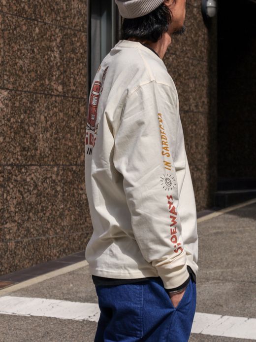 ROARK REVIVAL "SIDEWAYS IN SARDEGNA" L/S TEE / Natural