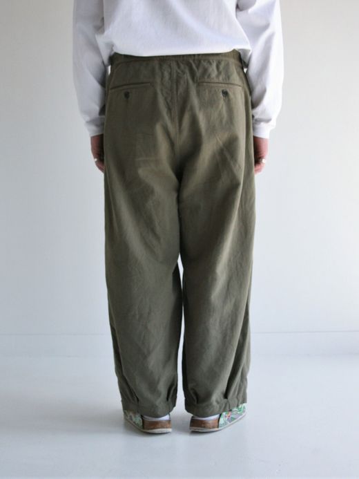 ANACHRONORM HEM TUCK EASY PANTS / Olive