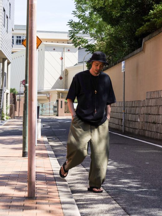 ANACHRONORM HEM TUCK EASY PANTS / Olive