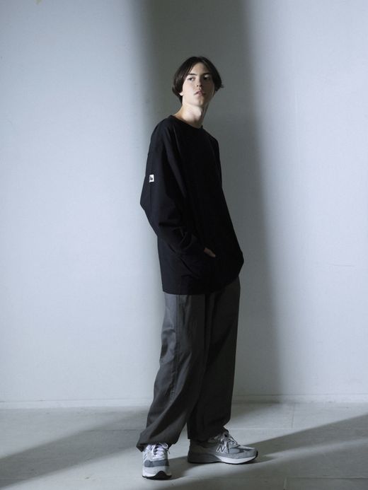 organicsta ORGANIC COTTON CHILL POCKET LONG TEE / Black