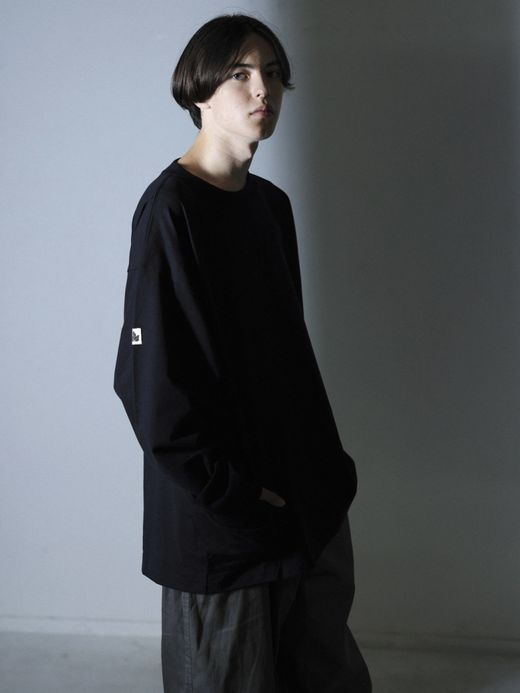 organicsta ORGANIC COTTON CHILL POCKET LONG TEE / Black