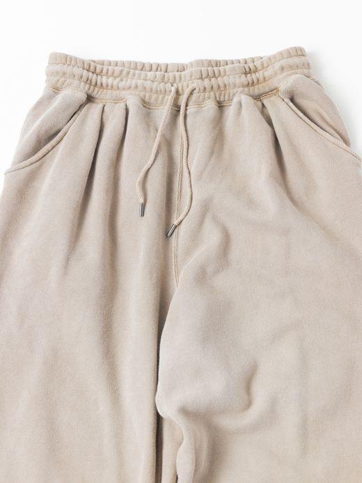 ANACHRONORM PIGMENT DYED TUCK WIDE SWEAT PANTS / Beige