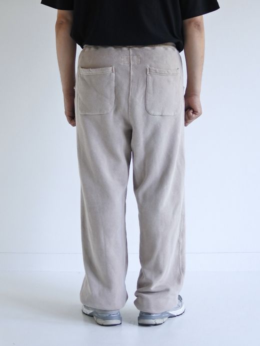 ANACHRONORM PIGMENT DYED TUCK WIDE SWEAT PANTS / Beige