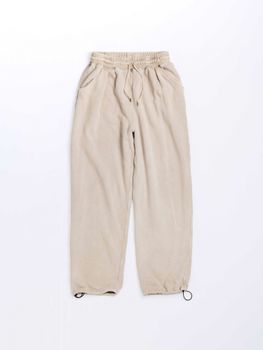 PIGMENT DYED TUCK WIDE SWEAT PANTS / Beige