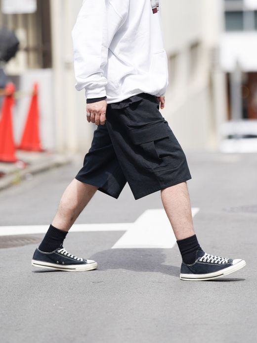 VOO LINEN CARGO 3/4 / Black